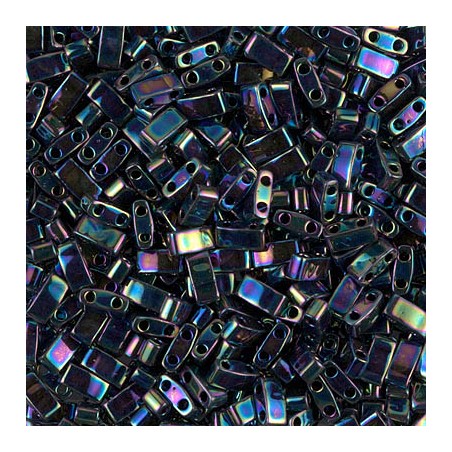 HALF TILA BEAD 5MMX2.3MM, MEDIUM BLUE IRIS (HTL455), 5GM PER PACK.