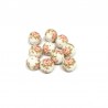 BEAD, TENSHA 12MM ROUND, BASE COLOR OPAQUE WHITE. SOLD PACK OF 10.