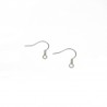 EARWIRE, FISHHOOK WITH 4MM COIL, STAINLESS STEEL. SOLD PER PACK OF 20.
