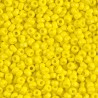 SEED BEAD, MIYUKI 8/0 OPAQUE YELLOW 404. SOLD PER PACK OF 10GM.