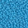 SEED BEAD, MIYUKI 8/0 OPAQUE TURQUOISE BLUE 413. SOLD PER PACK OF 10GM.