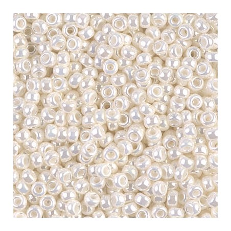 SEED BEAD, MIYUKI 8/0 PEARL CEYLON 591. SOLD PER PACK OF 10GM.