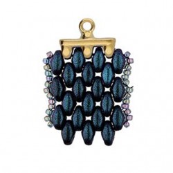 CYMBAL ROZOS III SUPERDUO BEAD END 24K GOLD PLATED, 2PC PER PACK.