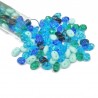 SUPERDUO, 2.5X5MM, MOONLIT LAGOON. SOLD PER TUBE OF 10GM.