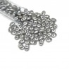 SUPERDUO, 2.5X5MM, PASTEL LIGHT GREY/SILVER. SOLD PER TUBE OF 10GM.