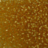 SEED BEAD, MIYUKI, 11/0 SILVERLINED DARK GOLD (RR4). SOLD PER PACK OF 10GM.