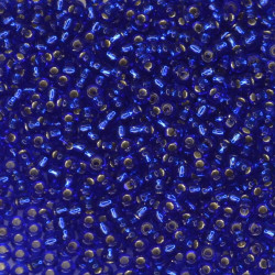 SEED BEAD, MIYUKI, 11/0 SILVERLINED DARK SAPPHIRE (RR20). SOLD PER PACK OF 10GM.