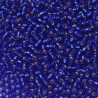 SEED BEAD, MIYUKI, 11/0 SILVERLINED DARK SAPPHIRE (RR20). SOLD PER PACK OF 10GM.
