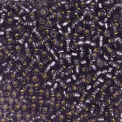 SEED BEAD, MIYUKI, 11/0 SILVERLINED LAVENDER (RR24). SOLD PER PACK OF 10GM.
