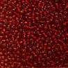 SEED BEAD, MIYUKI, 11/0 SILVERLINED RUBY (RR11). SOLD PER PACK OF 10GM.