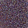 SEED BEAD, MIYUKI, 11/0 SILVERLINED SMOKY AMETHYST AB (RR1012). SOLD PER PACK OF 10GM.