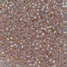 SEED BEAD, MIYUKI, 11/0 SILVERLINED LIGHT BLUSH AB (RR1023). SOLD PER PACK OF 10GM.