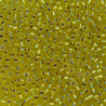 SEED BEAD, MIYUKI, 11/0 SILVERLINED YELLOW AB (RR1006). SOLD PER PACK OF 10GM.