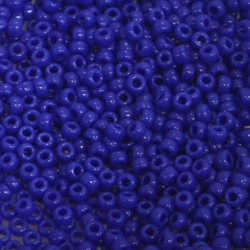 SEED BEAD, MIYUKI, 11/0 OPAQUE DARK BLUE (RR414). SOLD PER PACK OF 10GM.