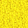 SEED BEAD, MIYUKI, 11/0 OPAQUE YELLOW (RR404). SOLD PER PACK OF 10GM.