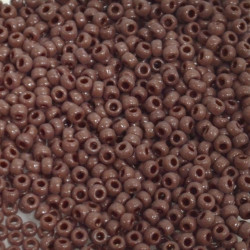 SEED BEAD, MIYUKI, 11/0 OPAQUE RED BROWN (RR419). SOLD PER PACK OF 10GM.