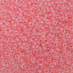 SEED BEAD, MIYUKI, 11/0 CARNATION PINK CEYLON (RR535). SOLD PER PACK OF 10GM.