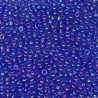 SEED BEAD, MIYUKI, 11/0 TRANSPARENT COBALT AB (RR177). SOLD PER PACK OF 10GM.