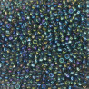 SEED BEAD, MIYUKI, 11/0 TRANSPARENT GREY AB (RR249). SOLD PER PACK OF 10GM.
