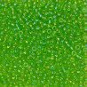 SEED BEAD, MIYUKI, 11/0 TRANSPARENT APPLE GREEN AB (RR259). SOLD PER PACK OF 10GM.