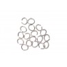 JUMP RING, OVAL, 0.7X4X6MM, RHODIUM PLATED BRASS, NICKEL FREE. SOLD PER PACK OF 25GM (APPROX 840PCS).