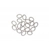 JUMP RING, OVAL, 0.8X5X7MM, RHODIUM PLATED BRASS, NICKEL FREE. SOLD PER PACK OF 25GM (340PCS).