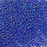 SEED BEAD, MIYUKI, 11/0 SILVERLINED COBALT AB (RR1020). SOLD PER PACK OF 10GM.