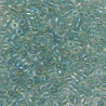 SEED BEAD, MIYUKI, 11/0 LIGHT SEAFOAM-LINED CRYSTAL AB (RR263). SOLD PER PACK OF 10GM.
