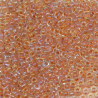 SEED BEAD, MIYUKI, 11/0 SALMON-LINED CRYSTAL AB (RR275). SOLD PER PACK OF 10GM.