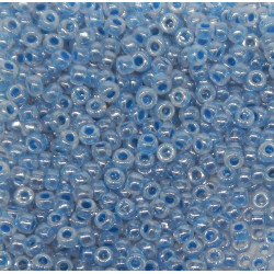 SEED BEAD, MIYUKI, 11/0 BLUE CEYLON (RR545). SOLD PER PACK OF 10GM.
