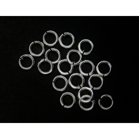 JUMP RING, ROUND, 0.7X4MM, SILVER PLATED BRASS, NICKEL FREE. SOLD PER PACK OF 10GM (APPROX 280PCS).