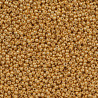 SEED BEAD, MIYUKI, 11/0 DURACOAT GALVANIZED GOLD (RR4202). SOLD PER PACK OF 10GM.