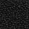 SEED BEAD, MIYUKI 8/0 OPAQUE BLACK 401. SOLD PER PACK OF 10GM.