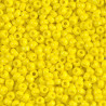 SEED BEAD, MIYUKI 8/0 OPAQUE YELLOW 404. SOLD PER PACK OF 10GM.
