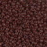 SEED BEAD, MIYUKI 8/0 OPAQUE CHOCOLATE 409. SOLD PER PACK OF 10GM.