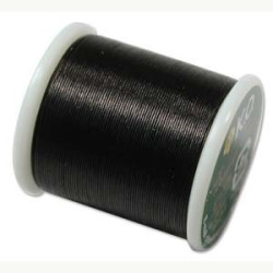 BEADING THREAD, K.O., BLACK, 330DTEX. SOLD PER SPOOL OF 55YD.