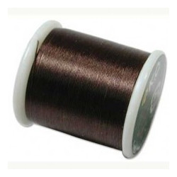 BEADING THREAD, K.O., DARK BROWN, 330DTEX. SOLD PER SPOOL OF 55YD.