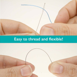 COLLAPSIBLE EYE NEEDLE 2.5" ASSORTED 3PCS