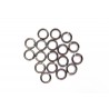 JUMP RING, ROUND, 0.8X5MM, GUN PLATED BRASS, NICKEL FREE. SOLD PER PACK OF 50GM (APPROX 880PCS).