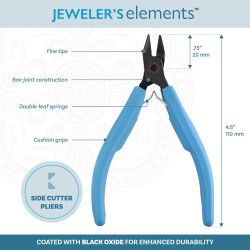 PLIER, JEWELERS ELEMENTS SERIES, SIDE CUTTER 4.75"