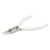 PLIER, ROUND NOSE W/SPRING WHITE HANDLE 130MM
