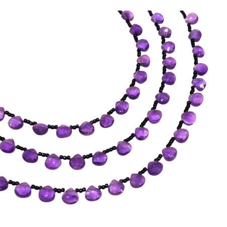 BEAD, AMETHYST, 8X8MM, TEARDROP. SOLD PER STRAND OF 20 PIECES.