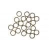JUMP RING, ROUND, 0.8X6MM, ANTIQUE PLATED BRASS, NICKEL FREE. SOLD PER PACK OF 50GM (APPROX 700PCS).