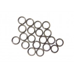 JUMP RING, ROUND, 0.8X6MM, GUN PLATED BRASS, NICKEL FREE. SOLD PER PACK OF 50GM (APPROX 700PCS).