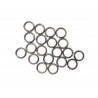 JUMP RING, ROUND, 0.8X6MM, GUN PLATED BRASS, NICKEL FREE. SOLD PER PACK OF 50GM (APPROX 700PCS).