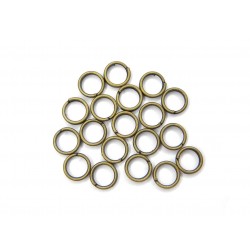SPLIT RING, ROUND, 6MM, ANTIQUE PLATED, IRON BASE. SOLD PER PACK OF 40GM (APPROX 460PCS).