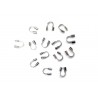 CORD GUARD, 4X5MM, RHODIUM PLATED BRASS, NICKEL FREE. SOLD PER PACK OF 50.