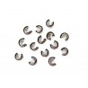 CRIMP COVER, 4.0MM, RHODIUM PLATED BRASS, NICKEL FREE. SOLD PER PACK OF 100.