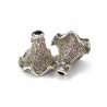 BEADCONE, 21X18MM, ANTIQUE SILVER, ALLOY BASE. SOLD PER PACK OF 4.