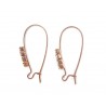 EARWIRE, KIDNEY, 15X33MM, COPPER PLATED. SOLD PER PACK OF 10.